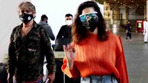 Sunny Leone ने यूं दिया Mumbai airport मीडिया को पोज;  Watch video | FilmiBeat
