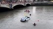 Rescate de una patrulla que cayó al río desde un puente en el centro de Donostia