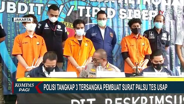 Polisi Tangkap 3 Tersangka Pembuat Surat Palsu Tes Usap