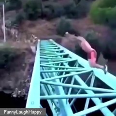 Humorous  funny Two step jump after drink alcohol