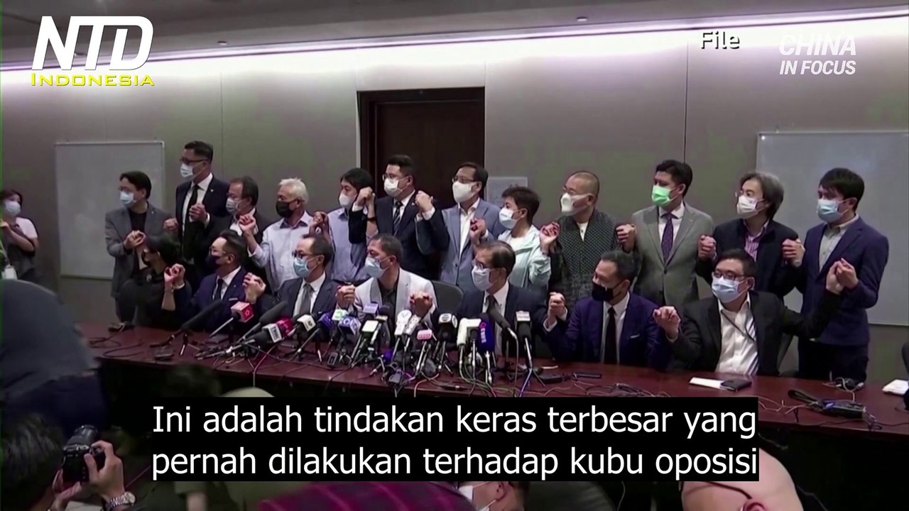 Puluhan Aktivis dan Mantan Anggota Parlemen Pro-Demokrasi Hong Kong, Ditangkap