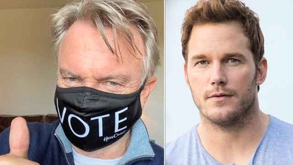 Video herunterladen: Jurassic Park Star Chris Pratt Teams Up With Sam Neill For A Good Cause