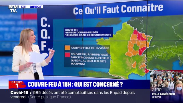 Voici les départements qui seront concernés par le couvre-feu dès 18h