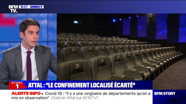 Gabriel Attal: À ce stade, il semble très peu probable que les salles de spectacle puissent rouvrir au 7 janvier