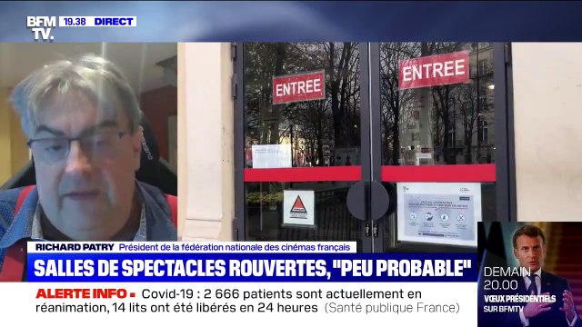Richard Patry (Fédération nationale des cinémas français): On essaye de convaincre le gouvernement qu'il n'y a aucune raison de laisser les salles de cinéma fermées