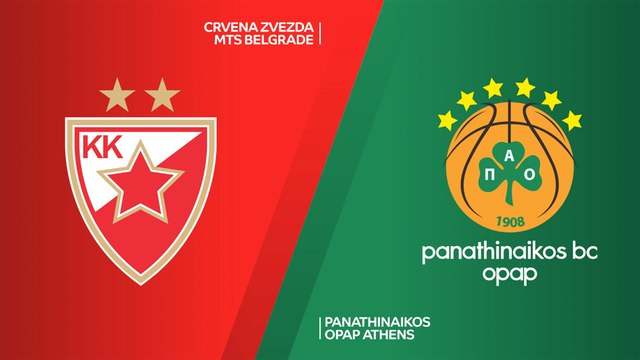 Crvena Zvezda mts Belgrade - Panathinaikos OPAP Athens Highlights | Turkish Airlines EuroLeague, RS Round 17