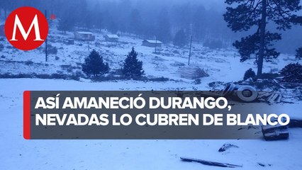 Municipios de Durango amanecen nevados