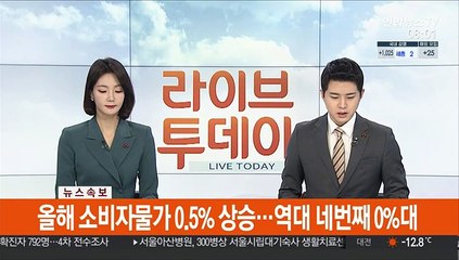 [속보] 올해 소비자물가 0.5% 상승…역대 네번째 0%대
