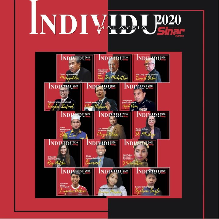 Sinar Harian senaraikan 15 Individu Tahun 2020 di Malaysia