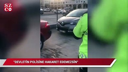 Otomobili otoparka çekilen sürücü ortalığı böyle birbirine kattı