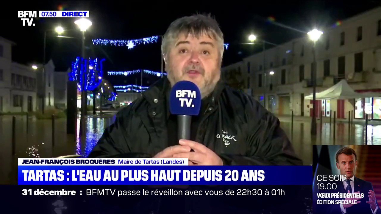Intempéries dans les Landes: Jean-François Broquères, maire de Tartas, "espère" que le pic de crue a été atteint