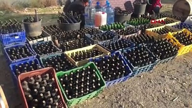 Bursa'da yılbaşı öncesi polis operasyonuyla 10 ton sahte içki ele geçirildi