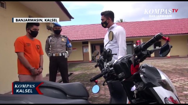 Aksi Pencuri Sepeda Motor ini Gagal Setelah Dipergoki dan Ditangkap Korbannya