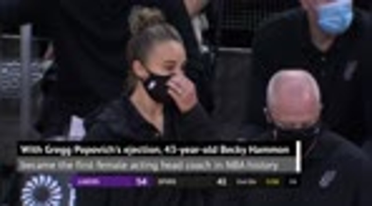 Hammon becomes first acting female head coach after Popovich ejection