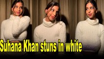 Suhana Khan stuns in white