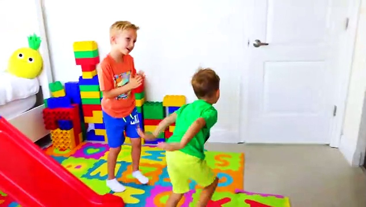 Vlad and Nikita children morning routine story with Huge Toy