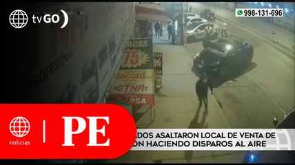 Delincuentes armados asaltaron local de venta de baterías | Primera Edición