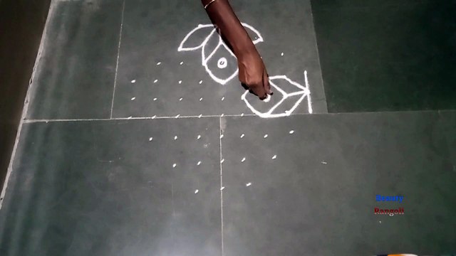 3 x 9 dots rangoli, simple dots rangoli, easy pulli kolam, simply dots muggulu