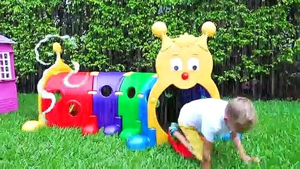 Vlad and Nikita build Inflatable Playhouse for children