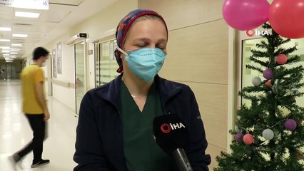 Covid-19 yoğun bakım servisi çalışanları yeni yıla böyle girdi