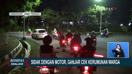 Mengendarai Motor, Ganjar Cek Aktivitas Warga di Malam Tahun Baru
