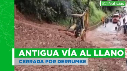 Cierre de la antigua vía al Llano por derrumbe