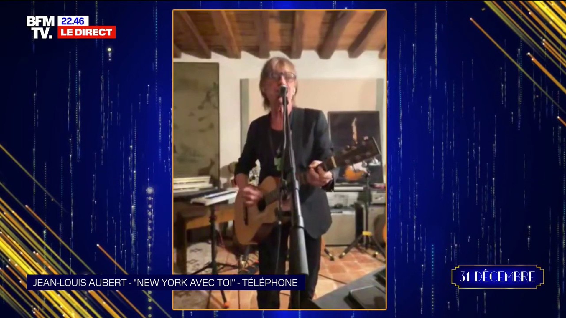 Jean-Louis Aubert chante "New York avec toi" en direct sur BFMTV - Vidéo  Dailymotion