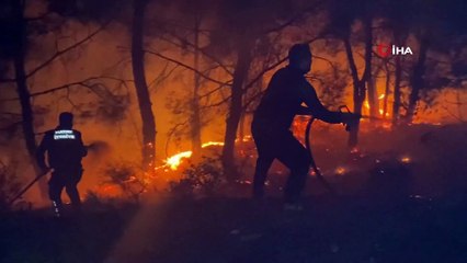 Yeni yılın ilk dakikalarında Belen'de orman yangını