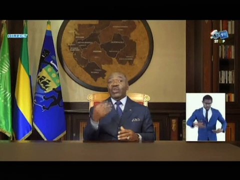 RTG / Discours à la nation du Président de la République, chef de l’État, Sem Ali Bongo