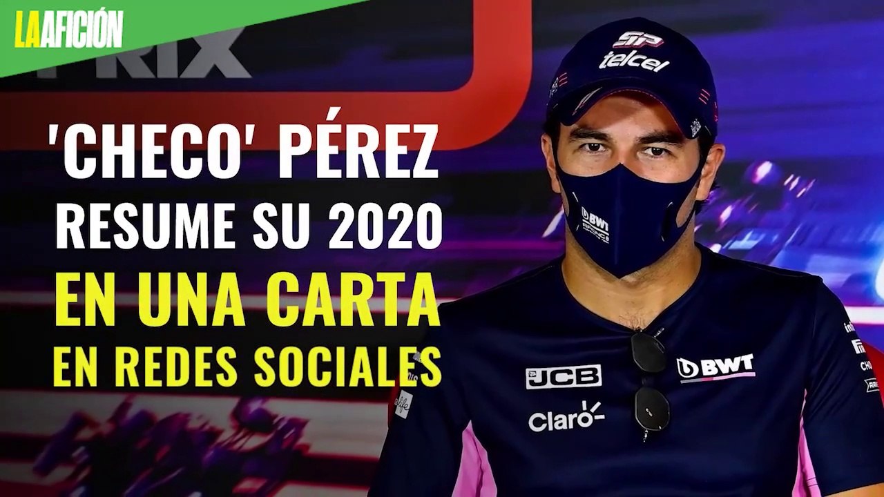 'Checo' Pérez resume su 2020 en una carta en redes sociales