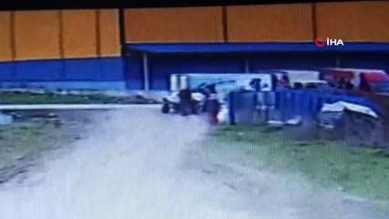 At arabasıyla 4 ton demirin çalındığı anlar kamerada