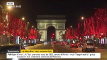 Reportage cette nuit avec les policiers sur les Champs Elysées qui contrôlaient les autorisations de sortie et veillaient à la sécurité