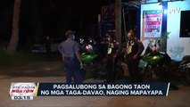 Pagsalubong sa Bagong Taon ng mga taga-Davao, naging mapayapa