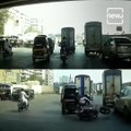 Auto Driver Knocks Down Biker, Arrested After Video Goes Viral