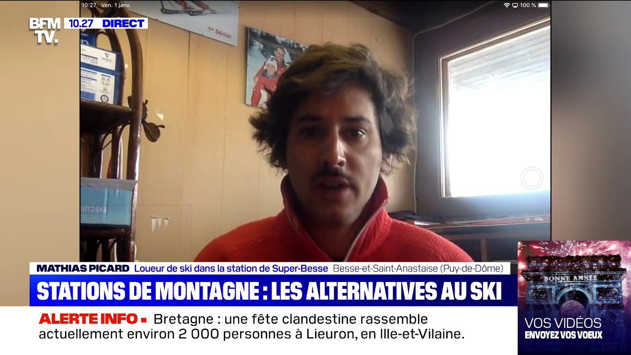 Fermeture des remontées mécaniques: "on espère pouvoir faire les vacances de février", confie Mathias Picard, loueur de ski dans la station de Super-Besse (Puy-de-Dôme)