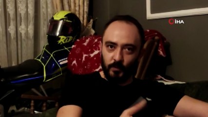 Motosikletiyle seyir halindeyken köpeklerin saldırısına uğradı