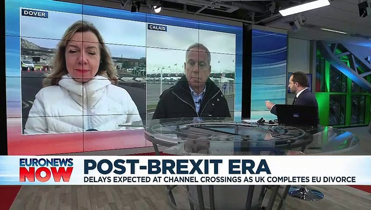 Dover and Calais quiet as first lorries cross English Channel under post-Brexit border rules