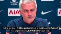 Mourinho calls Spurs v Fulham postponement  