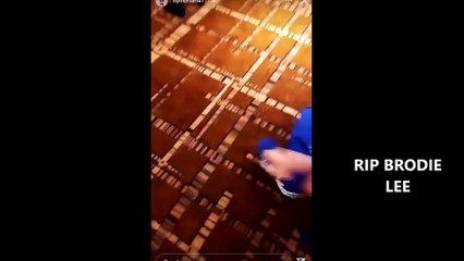 AEW TNT CHAMPION BRODIE LEE ATTACKS ROSTER BACKSTAGE WITH RICKY STARKS