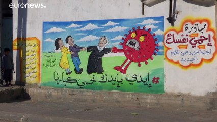 شاهد: جداريات فنية في قطاع غزة تحث الناس على احترام الإجراءات الصحية