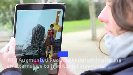 Augmented Reality exhibition brings "weightless" sculptures to shores of London's Thames