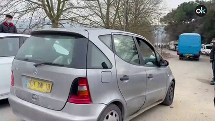 Así abandonan la zona los asistentes a la rave de Llinars del Vallés