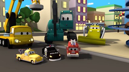 Les Camions Constructeurs: Camion Benne et Tractopelle construisent une Usine de Gaufres à Car City