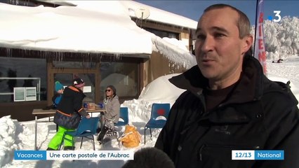 Vacances d'hiver : un décor de carte postale dans la station de Brameloup, dans l'Aveyron