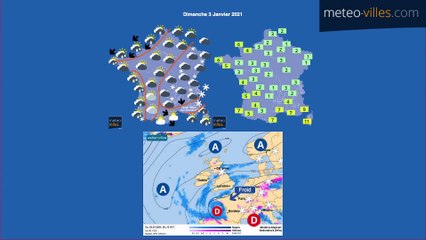 Bulletin meteo du samedi 2 janvier 2021