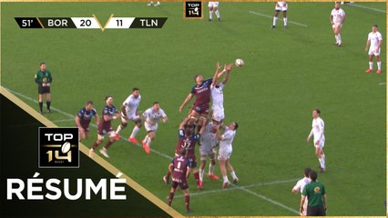 TOP 14 - Résumé Union Bordeaux-Bègles-RC Toulon: 31-18 - J13 - Saison 2020/2021