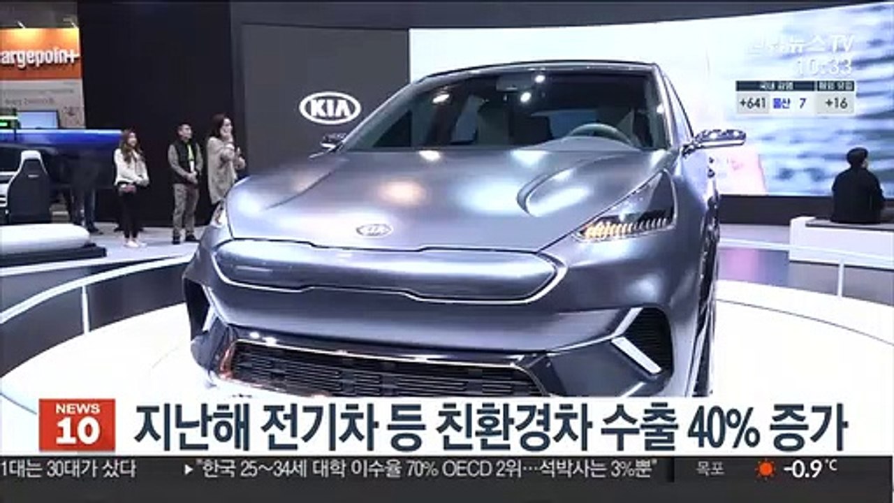 지난해 전기차 등 친환경차 수출 40% 증가