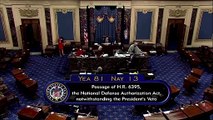 Republican-led Senate overrides defense bill veto