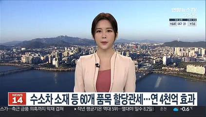 수소차 소재 등 60개 품목 할단관세…연 4천억 효과