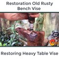 Restoration Old Rusty Bench Vise - Restoring Heavy Table Vise